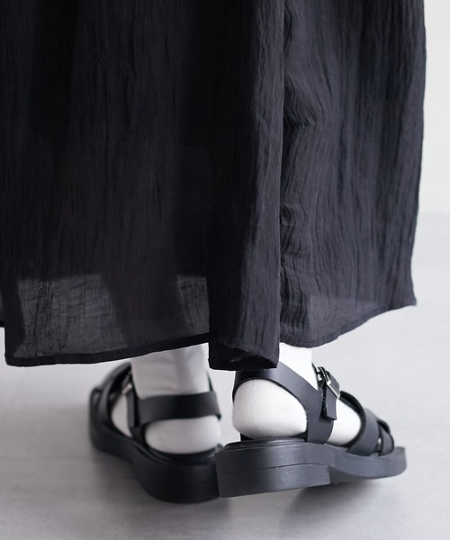 DISCOAT（ディスコート）の「スクエアグルカサンダル（サンダル・レディース・ブラック/オフホワイト/ブラウン・SMALL/MEDIUM/LARGE）」の16枚目の写真