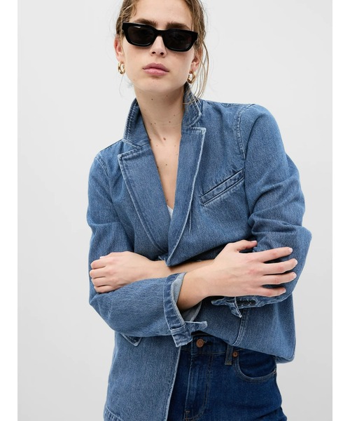 GAP（ギャップ）の「ウォッシュウェル デニムジャケット（デニムジャケット・レディース・インディゴブルー・S/M/L/XS/XXS）」の9枚目の写真