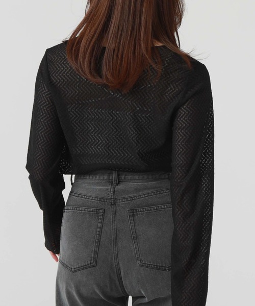 archives(アルシーヴ)の「ウェーブカットレースTOPS(Tシャツ/カットソー・レディース・オフホワイト/グレー/ブラック・MEDIUM)」の13枚目の写真