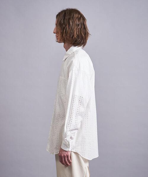 MONKEY TIME(モンキータイム)の「<monkey time> BROAD EMBROIDERY REG/シャツ(シャツ/ブラウス・メンズ・ダークグレー/ホワイト・S/M/L/XL)」の8枚目の写真
