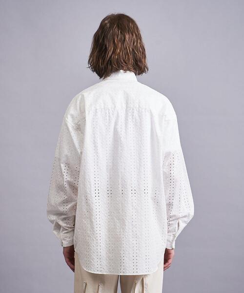 MONKEY TIME(モンキータイム)の「<monkey time> BROAD EMBROIDERY REG/シャツ(シャツ/ブラウス・メンズ・ダークグレー/ホワイト・S/M/L/XL)」の9枚目の写真