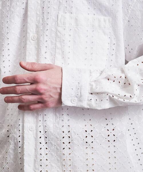 MONKEY TIME(モンキータイム)の「<monkey time> BROAD EMBROIDERY REG/シャツ(シャツ/ブラウス・メンズ・ダークグレー/ホワイト・S/M/L/XL)」の12枚目の写真