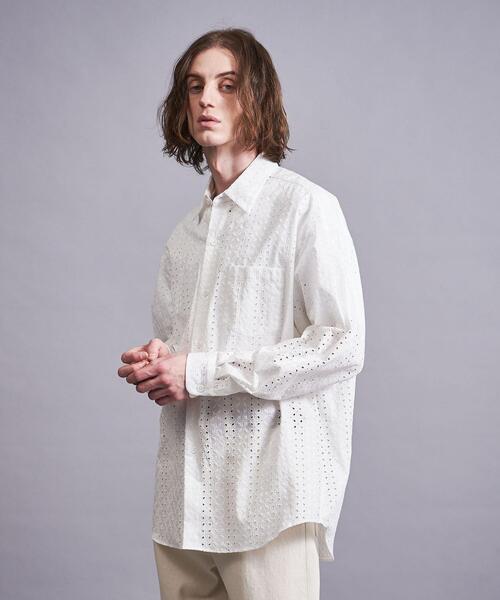 MONKEY TIME(モンキータイム)の「<monkey time> BROAD EMBROIDERY REG/シャツ(シャツ/ブラウス・メンズ・ダークグレー/ホワイト・S/M/L/XL)」の17枚目の写真