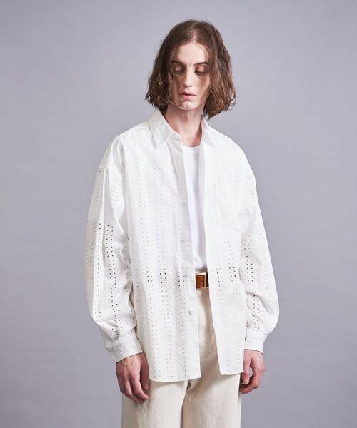 MONKEY TIME(モンキータイム)の「<monkey time> BROAD EMBROIDERY REG/シャツ(シャツ/ブラウス・メンズ・ダークグレー/ホワイト・S/M/L/XL)」の18枚目の写真