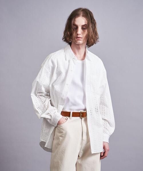 MONKEY TIME(モンキータイム)の「<monkey time> BROAD EMBROIDERY REG/シャツ(シャツ/ブラウス・メンズ・ダークグレー/ホワイト・S/M/L/XL)」の19枚目の写真