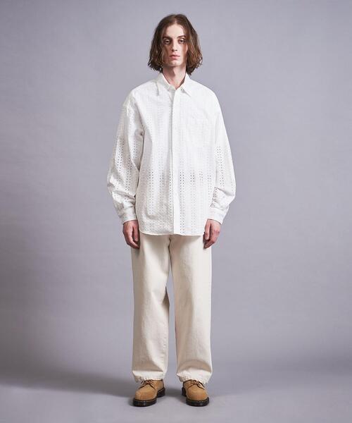 MONKEY TIME(モンキータイム)の「<monkey time> BROAD EMBROIDERY REG/シャツ(シャツ/ブラウス・メンズ・ダークグレー/ホワイト・S/M/L/XL)」の20枚目の写真