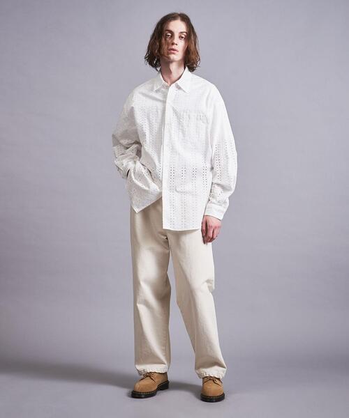 MONKEY TIME(モンキータイム)の「<monkey time> BROAD EMBROIDERY REG/シャツ(シャツ/ブラウス・メンズ・ダークグレー/ホワイト・S/M/L/XL)」の21枚目の写真