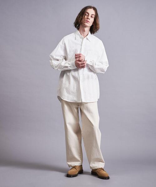 MONKEY TIME(モンキータイム)の「<monkey time> BROAD EMBROIDERY REG/シャツ(シャツ/ブラウス・メンズ・ダークグレー/ホワイト・S/M/L/XL)」の22枚目の写真