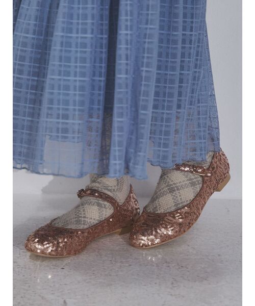merry jenny（メリージェニー）の「スパンコールダンスシューズ（パンプス・レディース・ピンク/シルバー/ゴールド・MEDIUM/LARGE）」の5枚目の写真