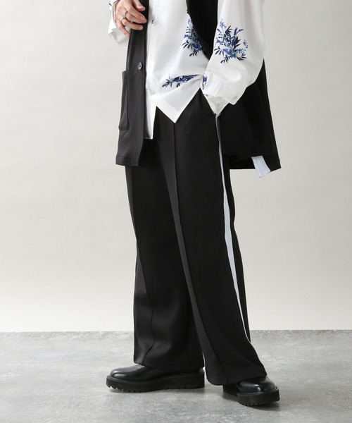 RAGEBLUE（レイジブルー）の「テックラインジレベスト＆テックラインイージーワイドパンツ（セットアップ・メンズ・ベージュ/ブラック・MEDIUM/LARGE）」の9枚目の写真