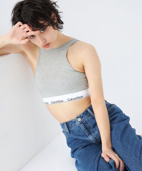 Calvin Klein（カルバン・クライン）の「MODERN COTTON ライトラインブラレット（ブラジャー・レディース・ホワイト/ブラック/グレー・L/M/S）」の9枚目の写真