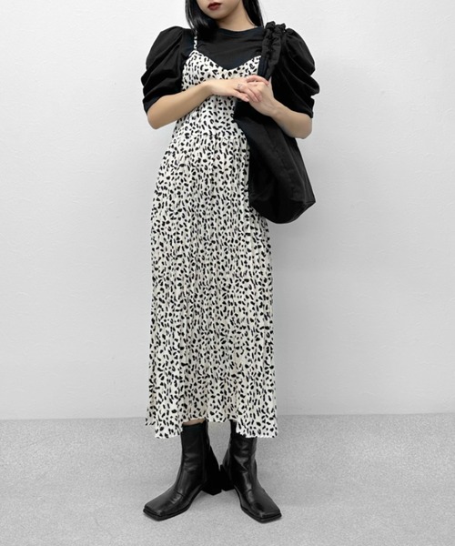 LVEU.（ラブユ.）の「【ZOZOTOWN限定】Leopard camisole one-piece