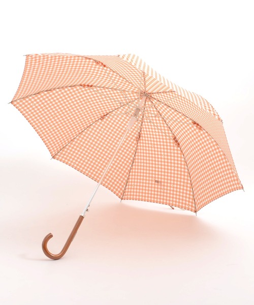 Arnold Palmer（アーノルドパーマー）の「ギンガムチェック 晴雨兼用 シェア 長傘（長傘・レディース・ネイビー/ベージュ・F）」の3枚目の写真