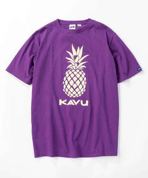 KAVU(カブー)の「KAVU/カブー Pineapple Tee/パイナップルティー(Tシャツ/カットソー・メンズ・ホワイト/ブラック/ヘザーグレー/パープル・MEDIUM/X-LARGE/LARGE)」の4枚目の写真