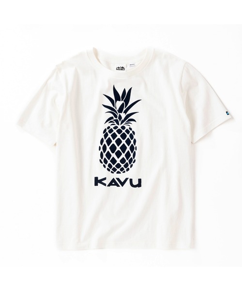 KAVU(カブー)の「KAVU/カブー Pineapple Tee/パイナップルティー(Tシャツ/カットソー・メンズ・ホワイト/ブラック/ヘザーグレー/パープル・MEDIUM/X-LARGE/LARGE)」の2枚目の写真