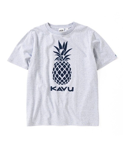 KAVU(カブー)の「KAVU/カブー Pineapple Tee/パイナップルティー(Tシャツ/カットソー・メンズ・ホワイト/ブラック/ヘザーグレー/パープル・MEDIUM/X-LARGE/LARGE)」の3枚目の写真