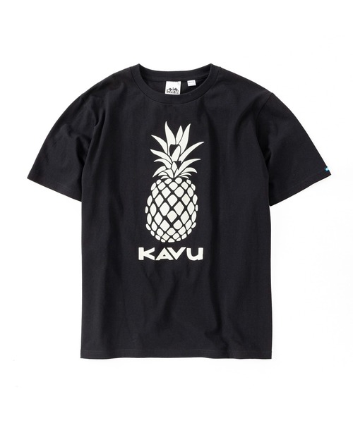 KAVU(カブー)の「KAVU/カブー Pineapple Tee/パイナップルティー(Tシャツ/カットソー・メンズ・ホワイト/ブラック/ヘザーグレー/パープル・MEDIUM/X-LARGE/LARGE)」の1枚目の写真