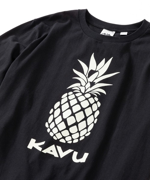 KAVU(カブー)の「KAVU/カブー Pineapple Tee/パイナップルティー(Tシャツ/カットソー・メンズ・ホワイト/ブラック/ヘザーグレー/パープル・MEDIUM/X-LARGE/LARGE)」の9枚目の写真
