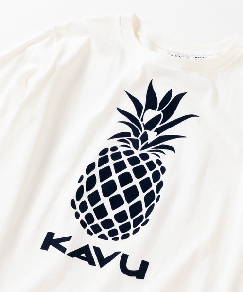 KAVU(カブー)の「KAVU/カブー Pineapple Tee/パイナップルティー(Tシャツ/カットソー・メンズ・ホワイト/ブラック/ヘザーグレー/パープル・MEDIUM/X-LARGE/LARGE)」の12枚目の写真