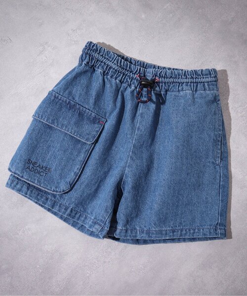 BREEZE(ブリーズ)の「【WEB限定】 ポケットロゴハーフパンツ(その他パンツ・キッズ・ブラック/インディゴブルー・150/100/140/110/90/130/120)」の1枚目の写真