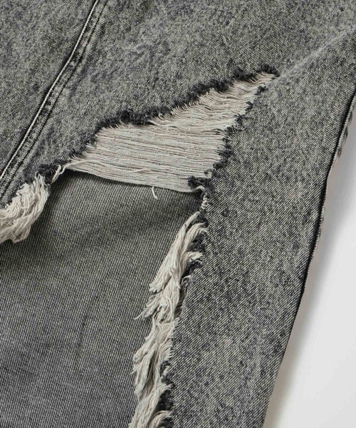 X-girl（エックスガール）の「DISTRESSED DENIM SKIRT（デニム