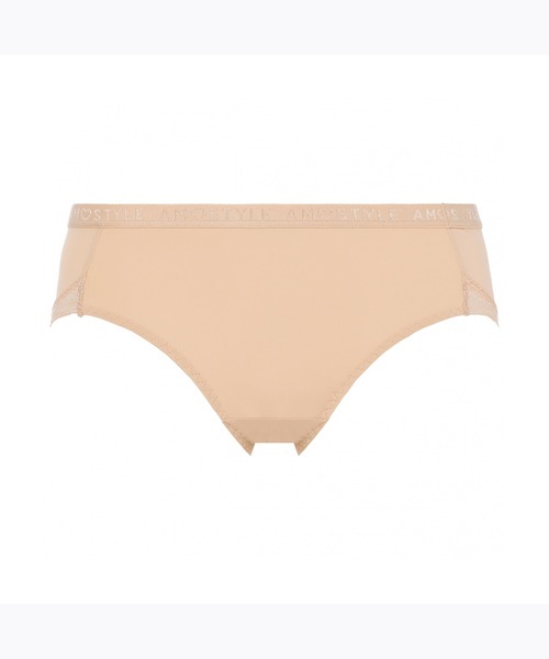 AMOSTYLE BY TRIUMPH(アモスタイルバイトリンプ)の「ボーイズレングス シグネチャースムース AMST1420 PT JX(ショーツ・レディース・ベージュ/ブラック/オレンジ・L/M)」の1枚目の写真