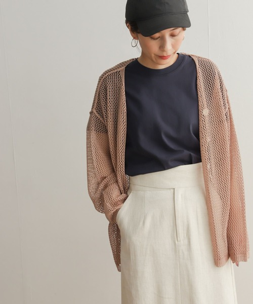 URBAN RESEARCH DOORS(アーバンリサーチドアーズ)の「2WAYメッシュカーディガン(カーディガン/ボレロ・レディース・アイボリー/モカ・MEDIUM)」の19枚目の写真