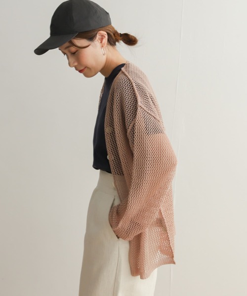 URBAN RESEARCH DOORS(アーバンリサーチドアーズ)の「2WAYメッシュカーディガン(カーディガン/ボレロ・レディース・アイボリー/モカ・MEDIUM)」の20枚目の写真