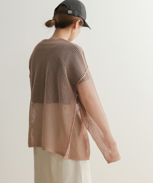 URBAN RESEARCH DOORS(アーバンリサーチドアーズ)の「2WAYメッシュカーディガン(カーディガン/ボレロ・レディース・アイボリー/モカ・MEDIUM)」の14枚目の写真