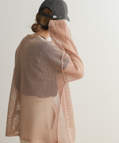 URBAN RESEARCH DOORS(アーバンリサーチドアーズ)の「2WAYメッシュカーディガン(カーディガン/ボレロ・レディース・アイボリー/モカ・MEDIUM)」の19枚目の写真