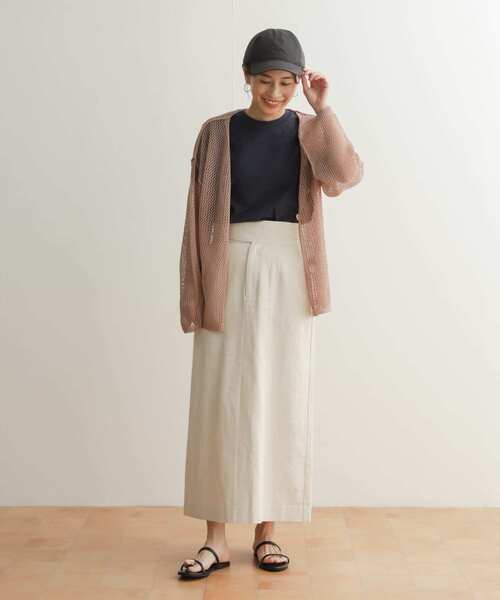 URBAN RESEARCH DOORS(アーバンリサーチドアーズ)の「2WAYメッシュカーディガン(カーディガン/ボレロ・レディース・アイボリー/モカ・MEDIUM)」の15枚目の写真