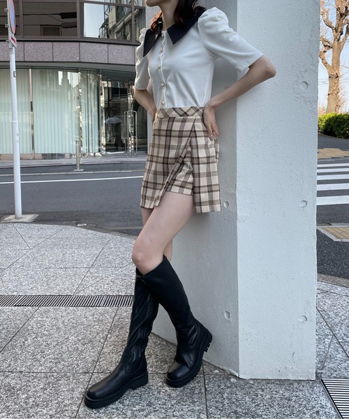 one way（ワンウェイ）の「パールボタンビッグカラートップス（Tシャツ/カットソー・レディース・ホワイト/ライトピンク/ブラック・FREE）」の6枚目の写真