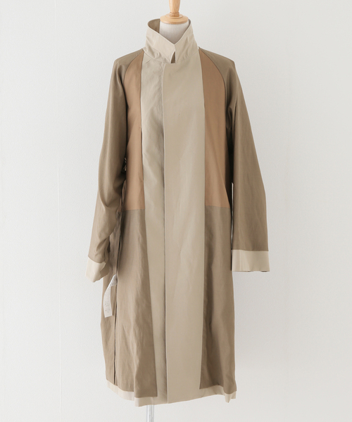 ジャケット・アウター KYOTO TSURIZOME COTTON BALMACAAN CO セール】【ATON/エイトン】KYOTO TSURIZOME COTTON BALMACAAN COAT