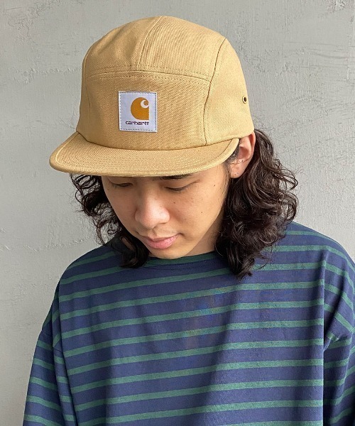 Carhartt WIP（カーハートダブリューアイピー）の「[carhartt WIP/カーハートダブリューアイピー] BACKLEY スクエアロゴキャップ（キャップ・メンズ・ブラック/ブルー/キャメル・ONE SIZE）」の5枚目の写真