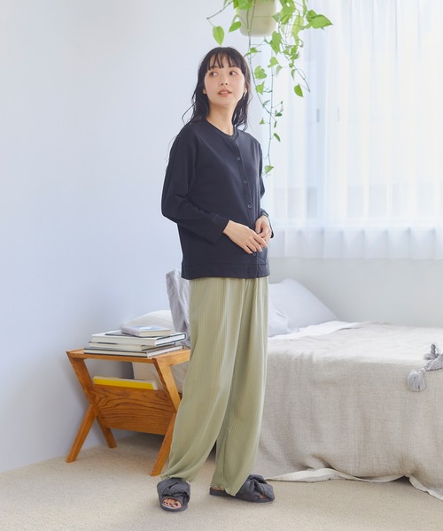 Days（デイズ）の「【LAFUKU】お肌にやさしいコットンクルーカーディガン（ラフク）（カーディガン/ボレロ・レディース・サックスブルー/ネイビー/杢グレー/ブラック・L/M/LL）」の15枚目の写真