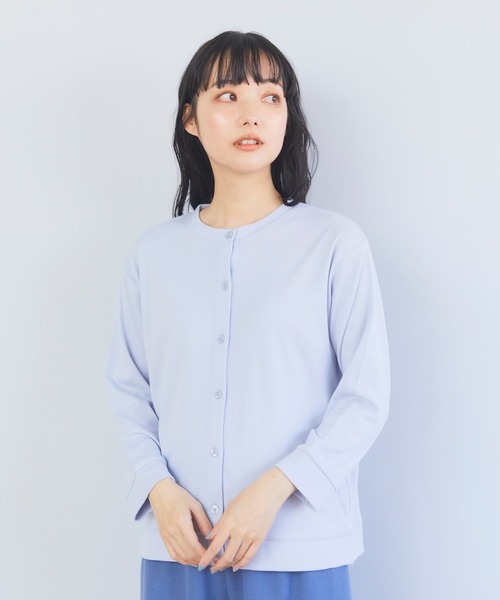 Days（デイズ）の「【LAFUKU】お肌にやさしいコットンクルーカーディガン（ラフク）（カーディガン/ボレロ・レディース・サックスブルー/ネイビー/杢グレー/ブラック・L/M/LL）」の16枚目の写真