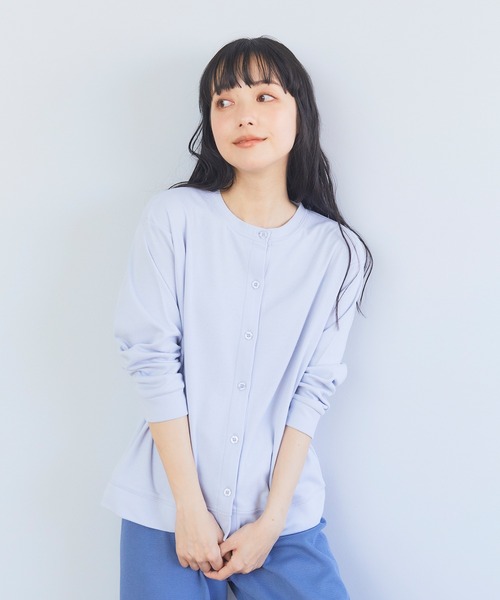 Days（デイズ）の「【LAFUKU】お肌にやさしいコットンクルーカーディガン（ラフク）（カーディガン/ボレロ・レディース・サックスブルー/ネイビー/杢グレー/ブラック・L/M/LL）」の17枚目の写真