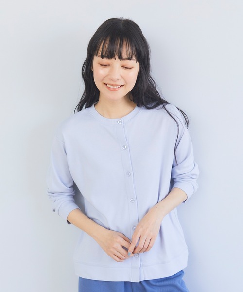 Days（デイズ）の「【LAFUKU】お肌にやさしいコットンクルーカーディガン（ラフク）（カーディガン/ボレロ・レディース・サックスブルー/ネイビー/杢グレー/ブラック・L/M/LL）」の18枚目の写真
