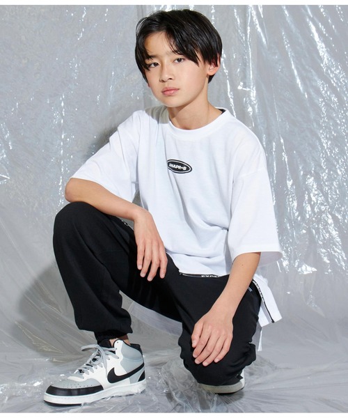 ANAP GｉRL（アナップガール）の「R+S前ジップBIGTシャツ（Tシャツ/カットソー・キッズ・ブラック/ライトブルー/ホワイト・M/XS/S）」の16枚目の写真