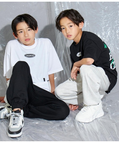 ANAP GｉRL（アナップガール）の「R+S前ジップBIGTシャツ（Tシャツ/カットソー・キッズ・ブラック/ライトブルー/ホワイト・M/XS/S）」の5枚目の写真