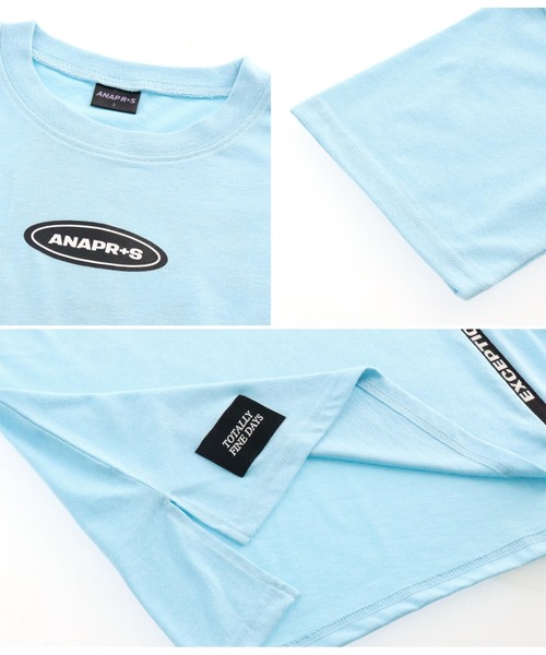 ANAP GｉRL（アナップガール）の「R+S前ジップBIGTシャツ（Tシャツ/カットソー・キッズ・ブラック/ライトブルー/ホワイト・M/XS/S）」の15枚目の写真
