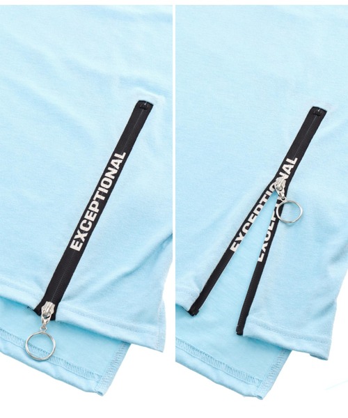 ANAP GｉRL（アナップガール）の「R+S前ジップBIGTシャツ（Tシャツ/カットソー・キッズ・ブラック/ライトブルー/ホワイト・M/XS/S）」の12枚目の写真