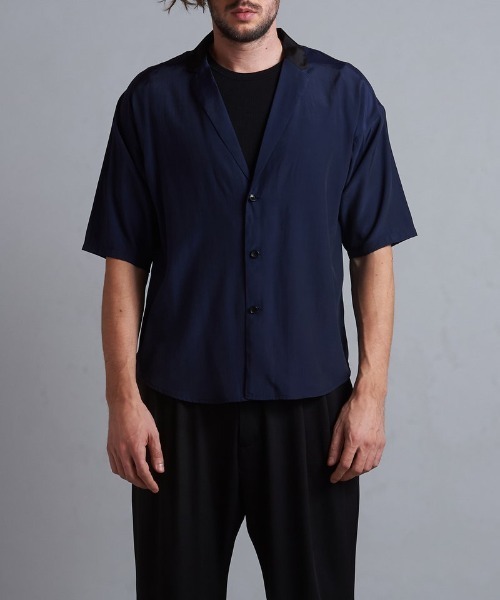 NO ID.(ノーアイディ)の「【NO ID.】Back Tuck Shirt Jacket / バック タック シャツ ジャケット(シャツ/ブラウス・メンズ・その他23/ブラック/ネイビー・ONE SIZE)」の4枚目の写真