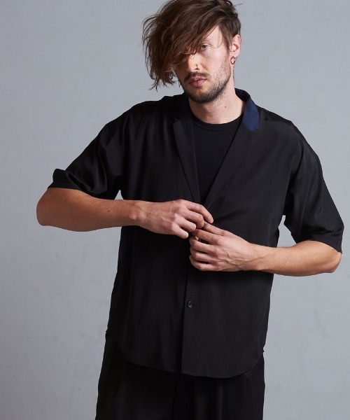 NO ID.(ノーアイディ)の「【NO ID.】Back Tuck Shirt Jacket / バック タック シャツ ジャケット(シャツ/ブラウス・メンズ・その他23/ブラック/ネイビー・ONE SIZE)」の16枚目の写真