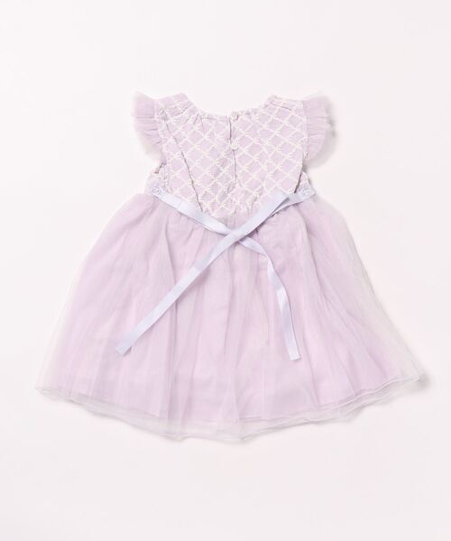 petit main（プティマイン）の「フラワーチュールワンピース（ワンピース・キッズ・アイボリー/エメラルド/ラベンダー・80ｃｍ/90cm/100cm/110cm/120cm/130cm）」の4枚目の写真