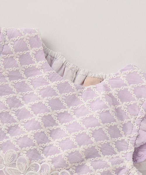 petit main（プティマイン）の「フラワーチュールワンピース（ワンピース・キッズ・アイボリー/エメラルド/ラベンダー・80ｃｍ/90cm/100cm/110cm/120cm/130cm）」の8枚目の写真