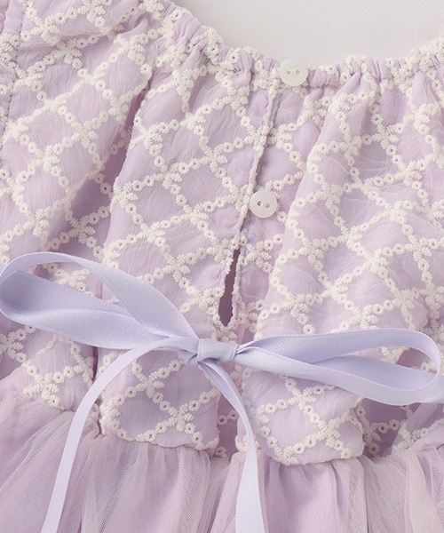 petit main（プティマイン）の「フラワーチュールワンピース（ワンピース・キッズ・アイボリー/エメラルド/ラベンダー・80ｃｍ/90cm/100cm/110cm/120cm/130cm）」の12枚目の写真