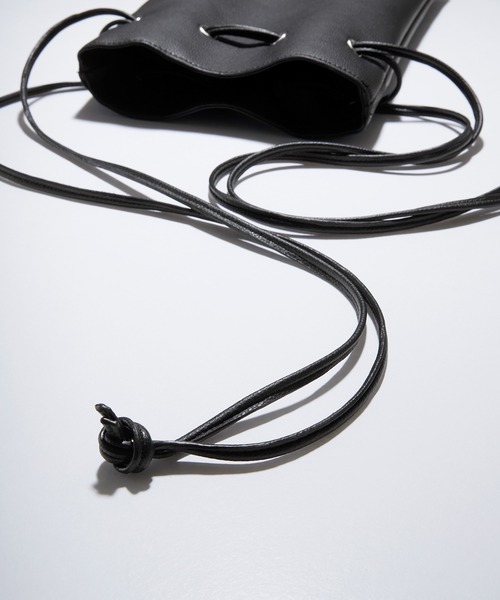 Alfred Alex】synthetic leather drawstring shoulder bag