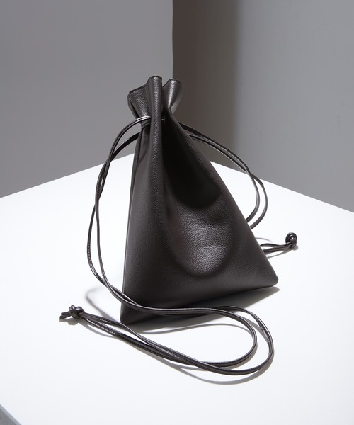 Alfred Alex】synthetic leather drawstring shoulder bag