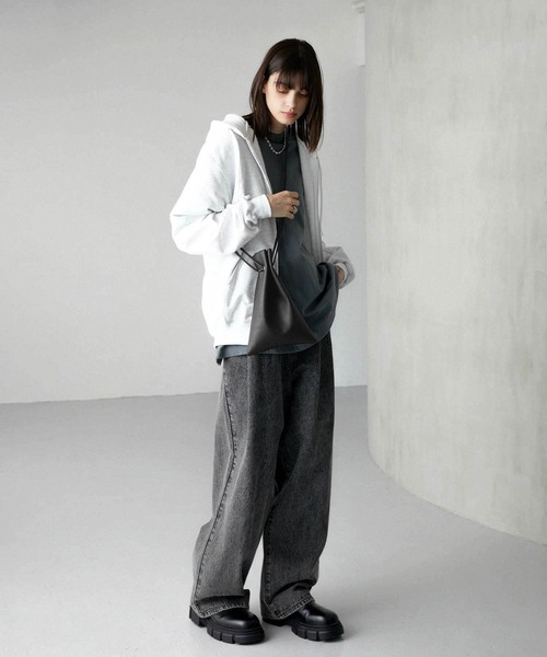 Alex ショルダーバック Alfred Alex】synthetic leather drawstring shoulder bag